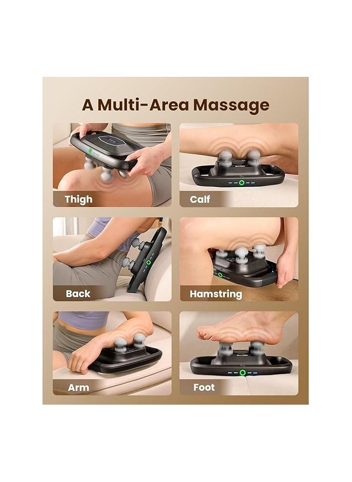 Blueidea - Blue idea 4-Head Massage Gun, Massage Gun Deep Tissue with 4 Massage Intensity, Replaceable Massage Heads and Plate, Electric Massager Tool for Back, Shoulder, Neck, FSA and HSA Eligible - Image 1