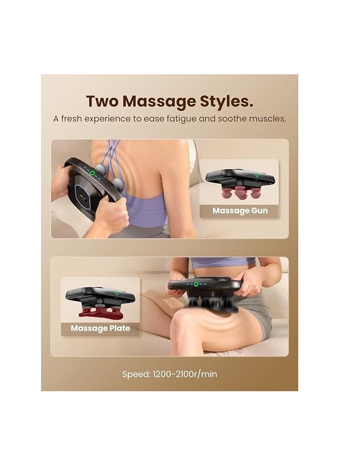 Blueidea - Blue idea 4-Head Massage Gun, Massage Gun Deep Tissue with 4 Massage Intensity, Replaceable Massage Heads and Plate, Electric Massager Tool for Back, Shoulder, Neck, FSA and HSA Eligible - Image 1