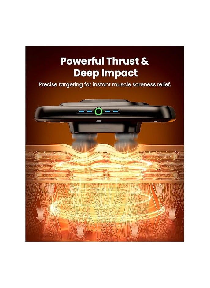 Blueidea - Blue idea 4-Head Massage Gun, Massage Gun Deep Tissue with 4 Massage Intensity, Replaceable Massage Heads and Plate, Electric Massager Tool for Back, Shoulder, Neck, FSA and HSA Eligible - Image 1