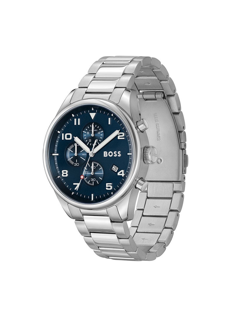 HUGO BOSS ساعة يد كرونوغراف من الستانلس ستيل للرجال 1513989 - Image 3