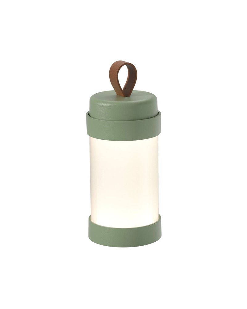 Sompex Alva Rechargeable Table Lamp | 2 light colours | Stepless rotate dimmer | IP65 (water-resistant) | Suitable for indoors and outdoors | Aluminium | Battery operated | 7.5 x 18.3 cm - Olive Green - Image 2