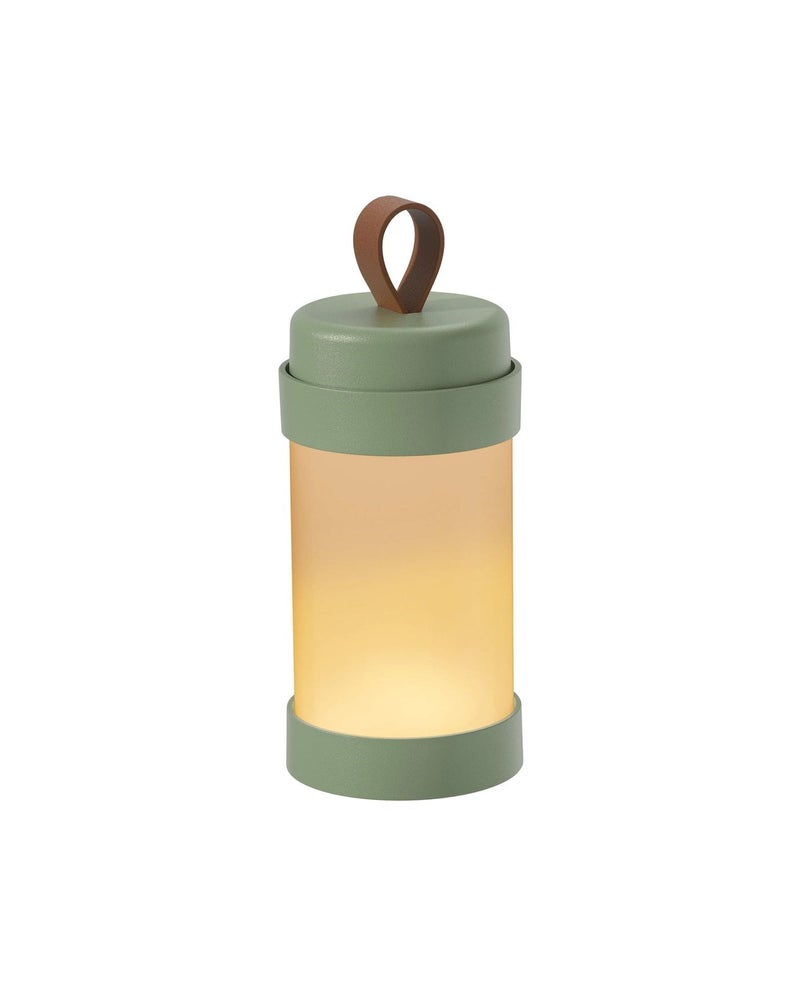 Sompex Alva Rechargeable Table Lamp | 2 light colours | Stepless rotate dimmer | IP65 (water-resistant) | Suitable for indoors and outdoors | Aluminium | Battery operated | 7.5 x 18.3 cm - Olive Green - Image 3