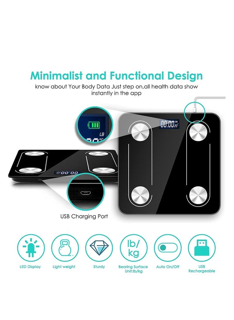 Necomi - Weight Scale, Practical Body Fat Scale With Led Display, With Smartphone App - Image 1