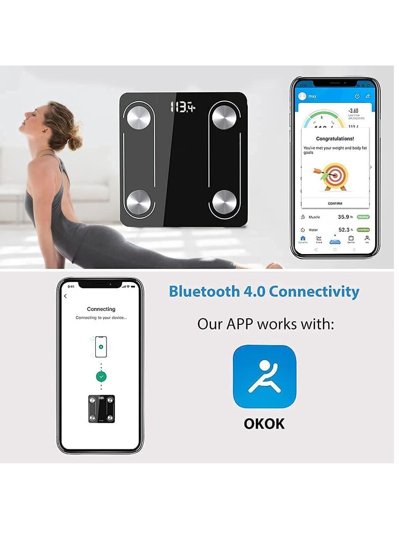 Necomi - Weight Scale, Practical Body Fat Scale With Led Display, With Smartphone App - Image 1