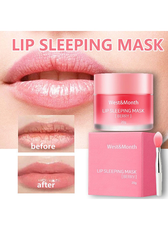 West&Month West&Month 20g Lip Balm with Lip Brush Pure Natural Formula Gently Remove Dead Skin Fade Lip Lines Brighten Lip Color  - Image 4