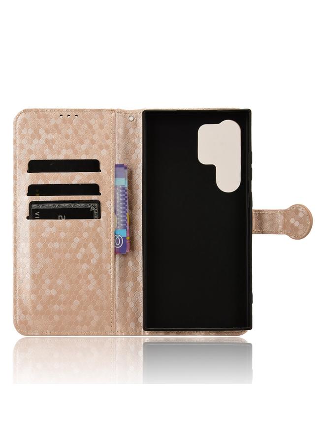 S-TOP Case For Samsung Galaxy S24 Ultra 5G Honeycomb Dot Texture Leather Phone Case - Image 5