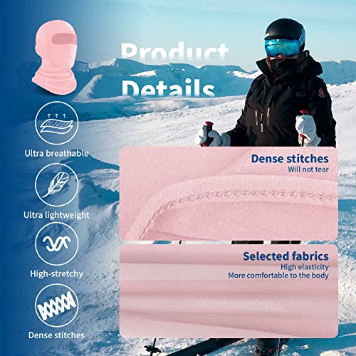 YESLIFE Pink Balaclava Ski Mask for Men and Women, Summer Face Mask for Motorcycle Helmets, Dirt Bike Accessories Neck Gaiter, Bandanas - Image 4