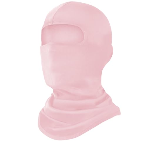 YESLIFE Pink Balaclava Ski Mask for Men and Women, Summer Face Mask for Motorcycle Helmets, Dirt Bike Accessories Neck Gaiter, Bandanas - Image 1