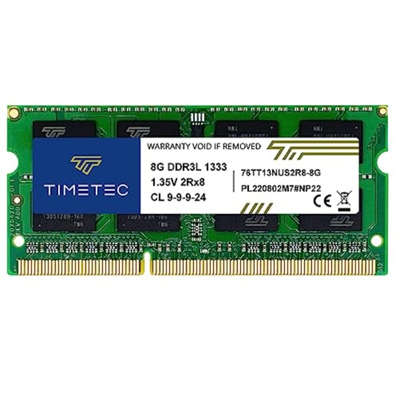Laptop notebook PC memory upgrade: 8GB DDR3 1333MHz PC3-10600 non-ECC unbuffered 1.5V CL9 2Rx8 dual rank 204-pin SODIMM RAM module - Image 1