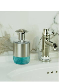 Primanova Hygenic Refillable Soap Dispenser Rust Proof Stainless Material 600 Ml Lotion Dispensers For Kitchen, Bathroom, Transparent/Silver  - Image 3