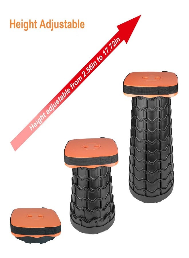 Boreeman كرسي بوريمان القابل للطي، كرسي مربع محمول، خفيف الوزن ولكنه أكثر متانة مع قدرة تحمل تصل إلى 400 رطل، كرسي قابل للطي مطور للتخييم وصيد الأسماك والمشي لمسافات طويلة والشواء (مربع برتقالي) - Image 3