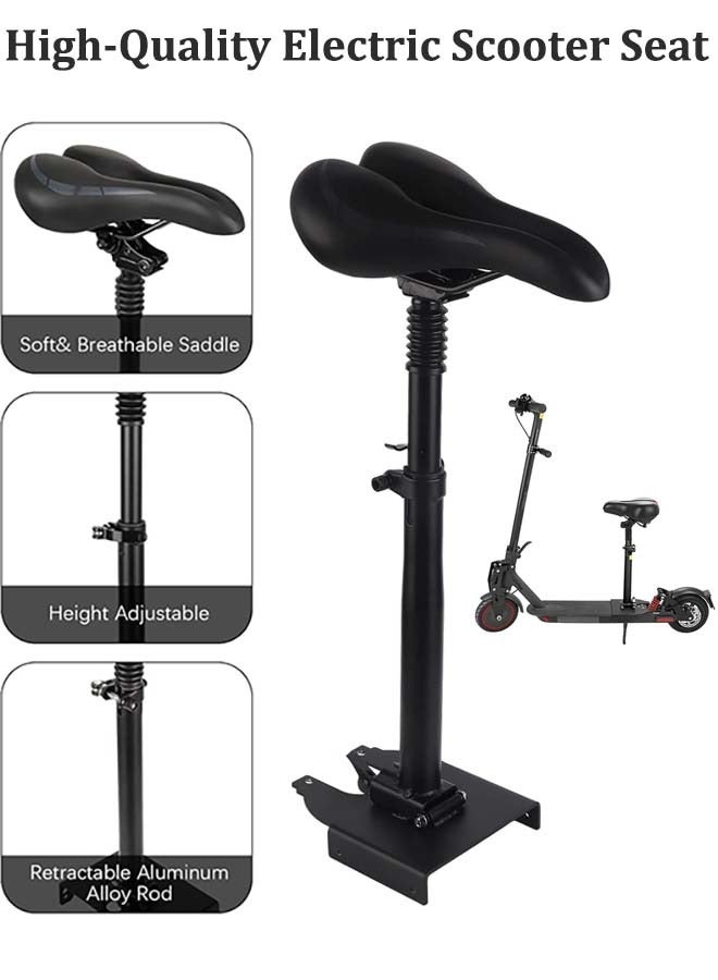 YIM-VIBEHAUS Scooter Seat Saddle, Scooter Seat Saddle Seat Attachment, Height-Adjustable Saddle Shock Absorption Electric Scooter Seat Replacement Compatible with Xiaomi M365/1S Electric Bike Scooter Electric Scooter Accessories  - Image 3