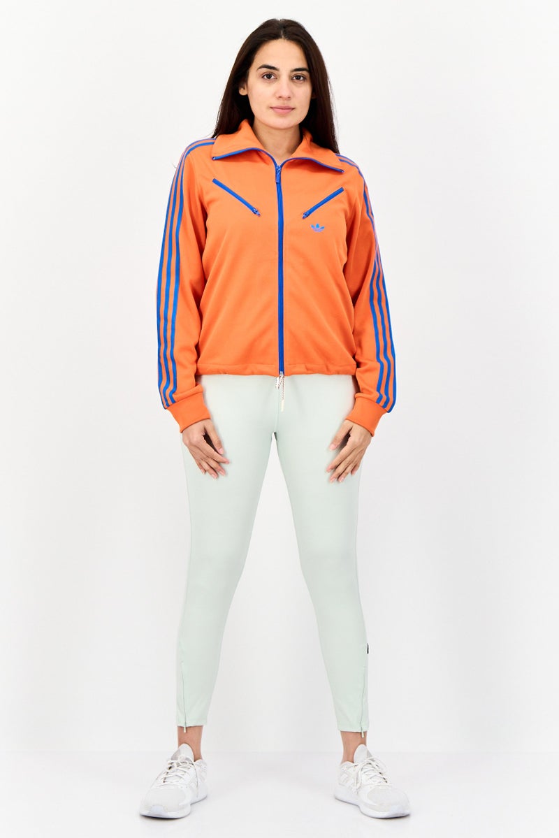 adidas Originals Women Sportswear Fit Long Sleeves Outdoor Sweatshirt, Orange  - Image 3