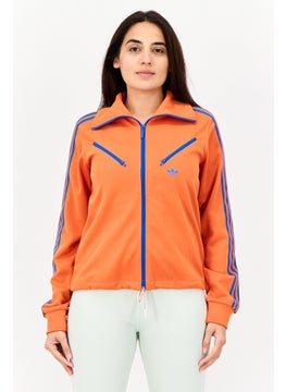 adidas Originals Women Sportswear Fit Long Sleeves Outdoor Sweatshirt, Orange  - Image 1