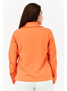 adidas Originals Women Sportswear Fit Long Sleeves Outdoor Sweatshirt, Orange  - Image 4