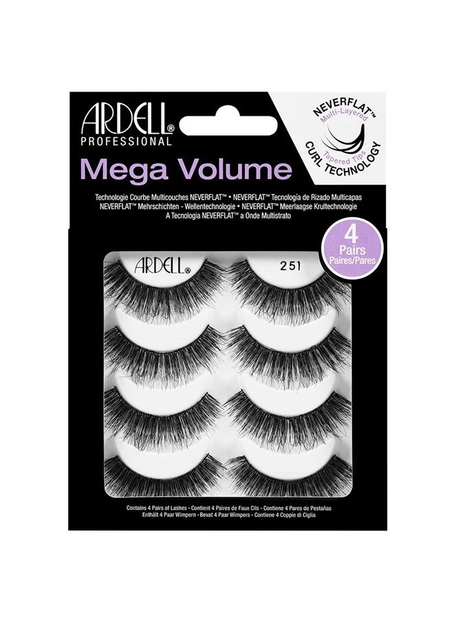 ARDELL False Eyelashes Mega Volume 251, 1 pack (4 pairs per pack) - Image 1