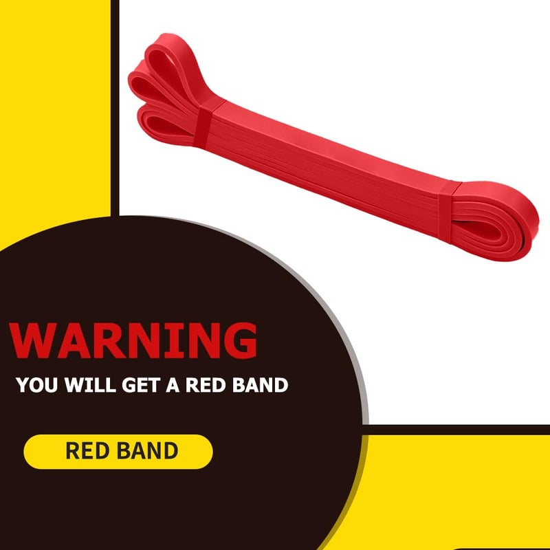 ROSAPOAR Resistance Band Pull up Band Fitness Exercise Bands Natural Latex for Workout Body Stretch Powerlifting Band Fitness Sport Training at Home/The Gym - Red - Image 2