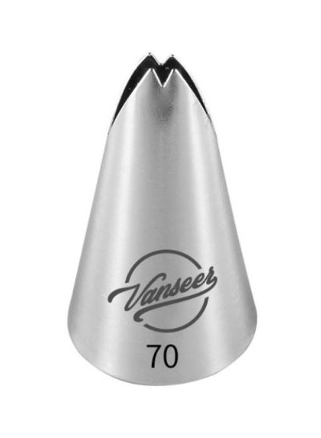 Loquat Cake Decorating Piping Nozzle Silver 5cm - Image 1