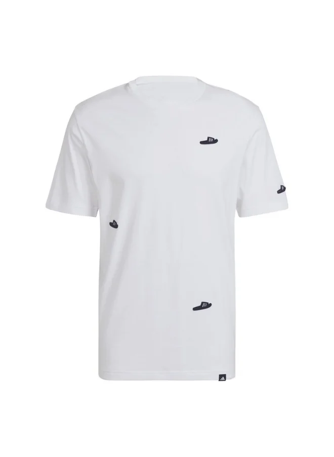 adidas Originals adidas M L SLIDES TEE White Training T-SHIRTS for Men - XS