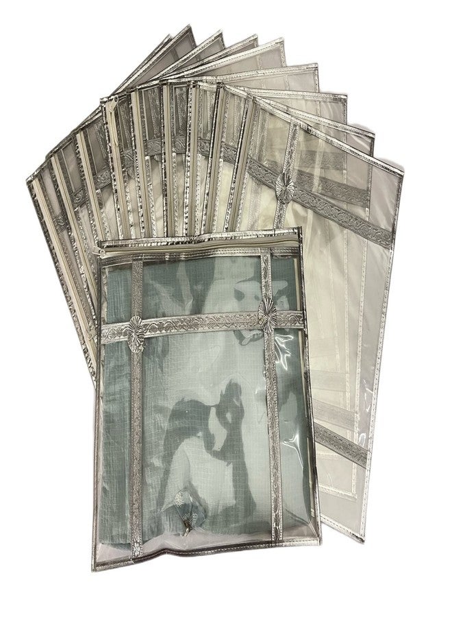 DBRANDY Single Packing Cloth Cover Bag for Storage/Gifting/organizing wardrobes/Wedding Saree/Suit Packing Bags (Slaty, Pack of 4) - Image 1