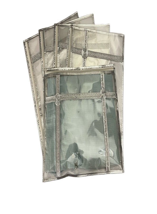 DBRANDY Single Packing Cloth Cover Bag for Storage/Gifting/organizing wardrobes/Wedding Saree/Suit Packing Bags (Slaty, Pack of 4) - Image 2