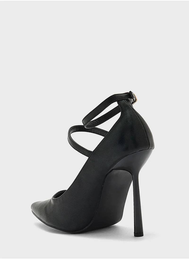 ELLA Double Link Ankle-Strap Pumps