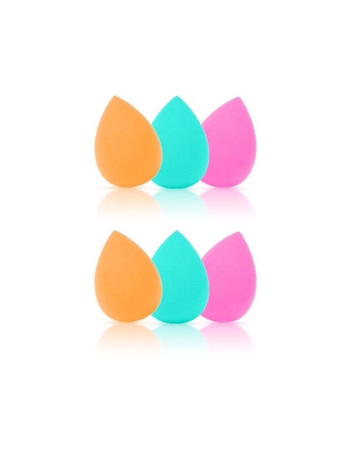 Kanza 6 Pieces Makeup Sponge Blender Professional Beauty Sponge Foundation Blending Blender Flawless for Cream Powder and Liquid Makeup Puff