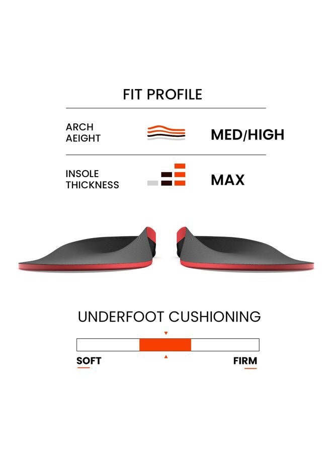 Kimihome Plantar Fasciitis Relief Insoles - High Arch Support Inserts - Heel Cups & Shoe Insoles for Heel Pain Relief - Heel Spur Relief Products - L - Image 4