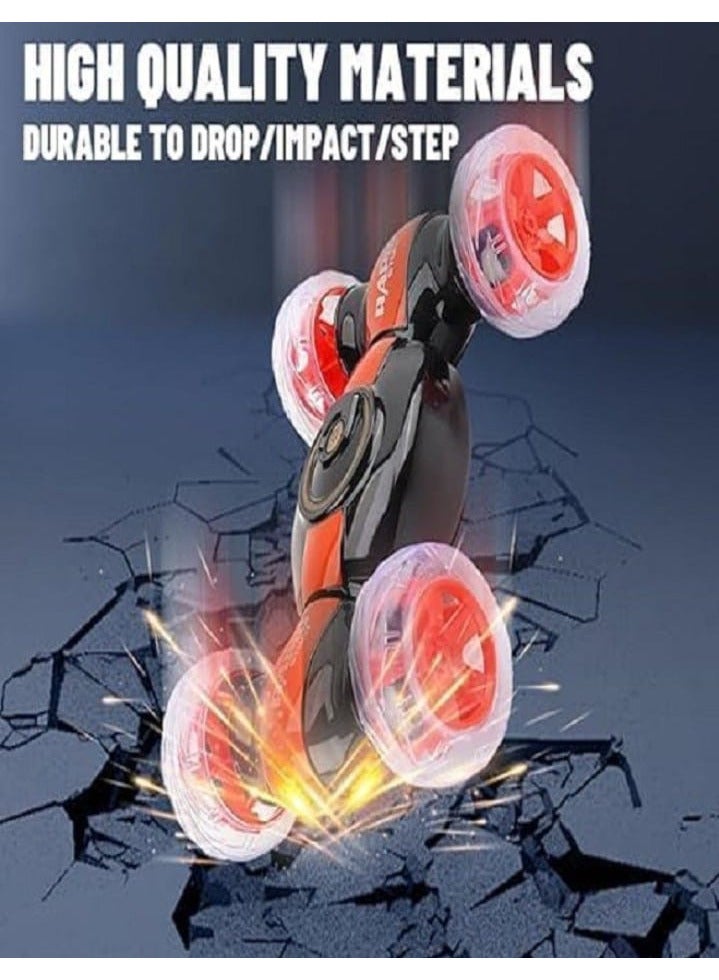 Remote Control Car with Watch - Invincible Stunt Car, 360 Degree Rotating Vehicle with Lights and Music, Twist Car Toy for Kids (Orange) - Image 3