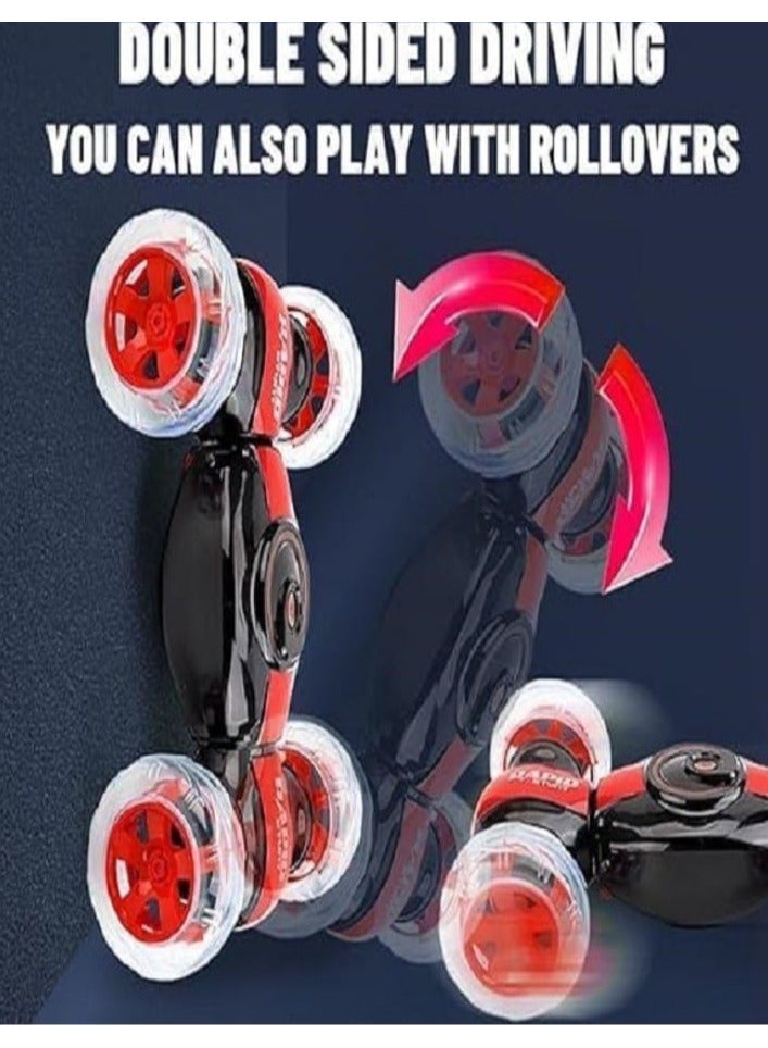 Remote Control Car with Watch - Invincible Stunt Car, 360 Degree Rotating Vehicle with Lights and Music, Twist Car Toy for Kids (Orange) - Image 4