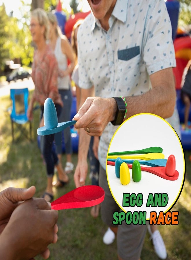 succulentlovers 25 PCS Potato Sack Race Bags, Outdoor Games Sack Race Bags Set Includes 3-Legged Race Bands, Egg Spoon Relay Race, Plastic Medals, Carnival Outdoor Lawn Party Field Day Games for Adults & Family - Image 4