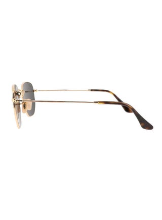 Unisex Polarized Hexagon Sunglasses - RB3548N 001 - Lens Size: 51 mm - Gold - view 3