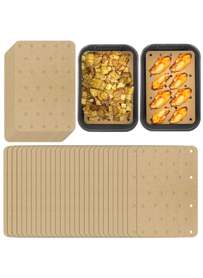 Sweet seven Convenient Air Fryer Liners for 2-Basket Air Fryers - 200 Rectangular Perforated Parchment Paper Sheets - Easy Cleanup and Cooking with Double Basket Air Fryer Accessories - Image 1