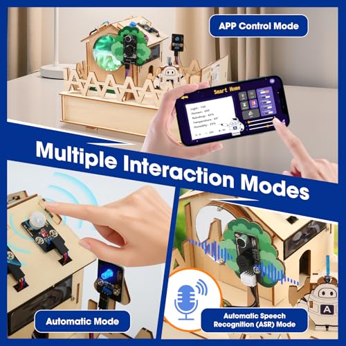 acebott مجموعة ESP32 IoT STEM لآردوينو - مجموعة ألغاز خشبية ثلاثية الأبعاد للمنزل الذكي - مجموعة تعليمية للأطفال بعمر 10 سنوات - هدية للبالغين والمراهقين والأولاد والبنات - Image 5