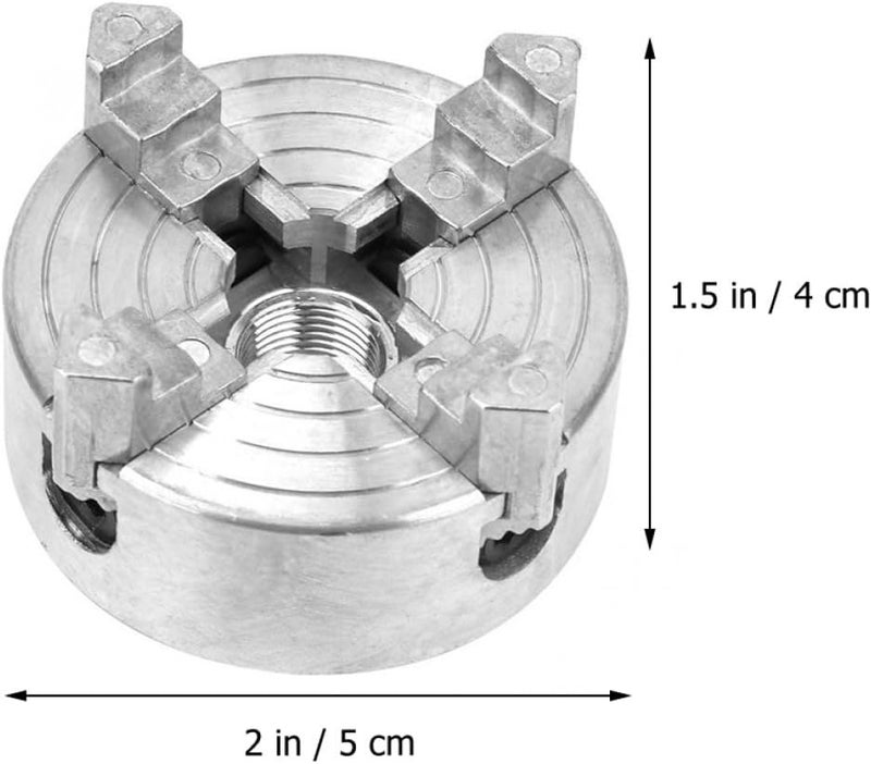 Mini Lathe 4 Jaw Chuck Zinc Alloy Manual Clamp DIY Lathe Accessory for Metalworking - Image 2