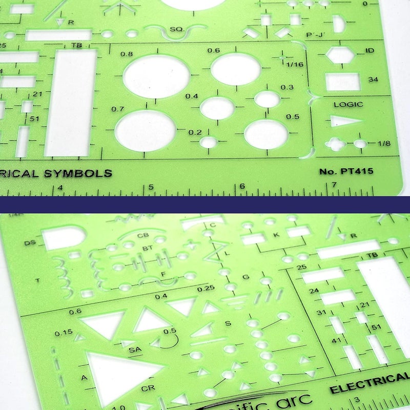 Pacific Arc Template: Electrical Symbols, 135 Openings 5.25 x 8.25 - Image 4