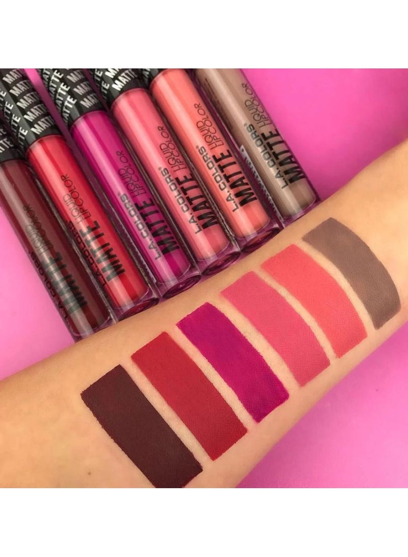 LA Colors L.A. Colors Matte Liquid Lip Color Long Wearing Suede 4g - Image 3