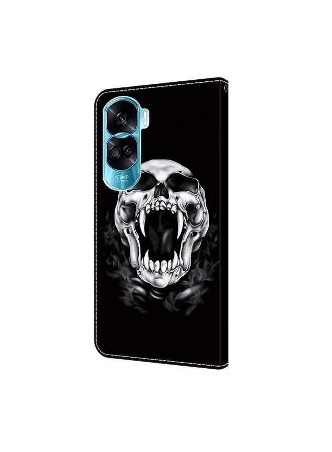 اس-توب جراب هاتف Honor 90 Lite مصنوع من الجلد المطلي بالكريستال - Image 3