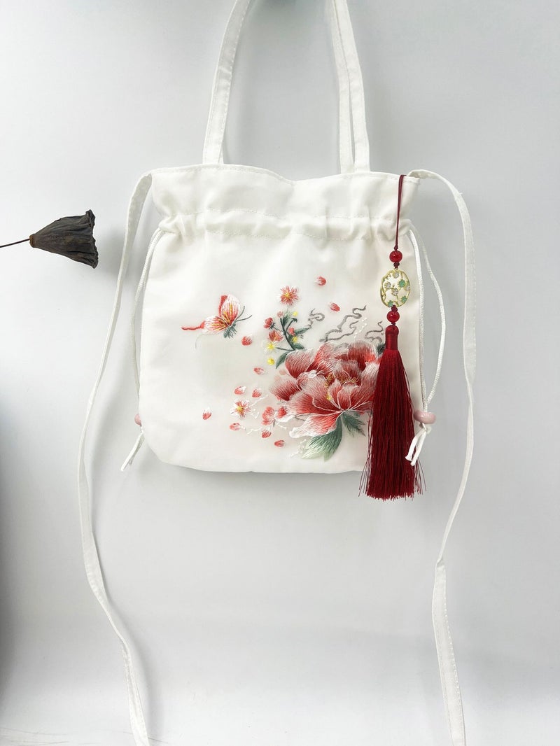 Chinese-Style Suzhou Embroidery Bag, Traditional Chinese Style Handbag, Hanfu Matching Handbag, Tiktok Ancient Style Crossbody Bag, Casual Versatile Artistic Small Bag - Image 5