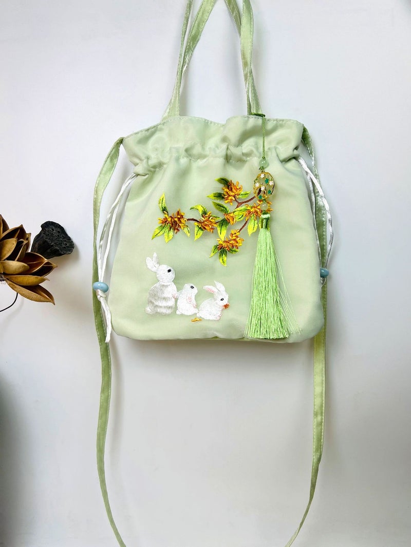 Chinese-Style Suzhou Embroidery Bag, Traditional Chinese Style Handbag, Hanfu Matching Handbag, Tiktok Ancient Style Crossbody Bag, Casual Versatile Artistic Small Bag - Image 2