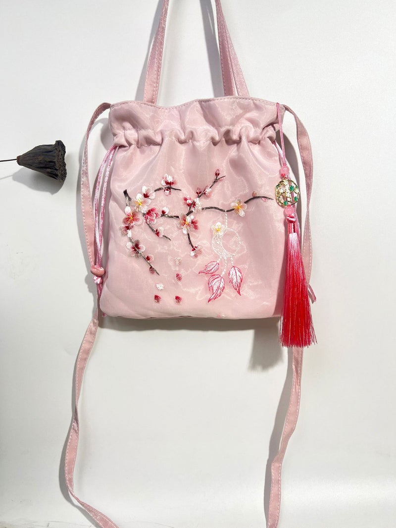 Chinese-Style Suzhou Embroidery Bag, Traditional Chinese Style Handbag, Hanfu Matching Handbag, Tiktok Ancient Style Crossbody Bag, Casual Versatile Artistic Small Bag - Image 4