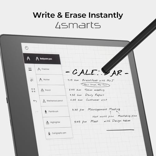 4smarts Magnetic Pro-EMR Stylus Pen with Eraser – 4096 Pressure Sensitivity, Tilt Support, Palm Rejection, 5 Tips – for Kindle Scribe, Remarkable 2, BOOX, Samsung Galaxy Tab S, Wacom EMR Tablets - Image 5