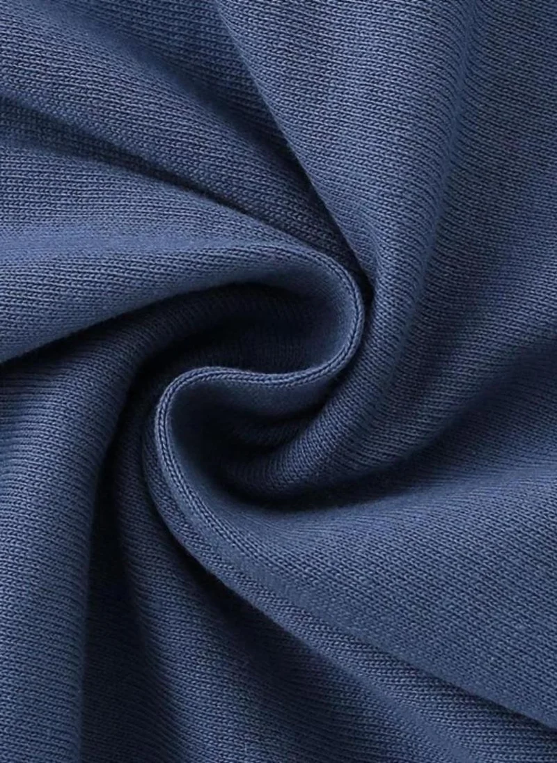 YUNIQEE Blue Printed Round Neck T-shirt