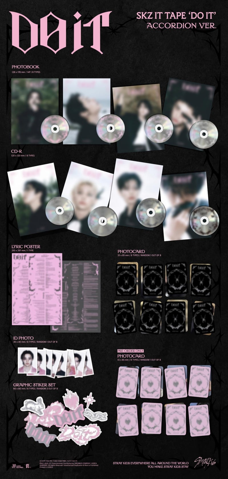 Koread Stray Kids SKZ IT TAPE DO IT Album (ACCORDION - CHANGBIN Ver.) - Image 2