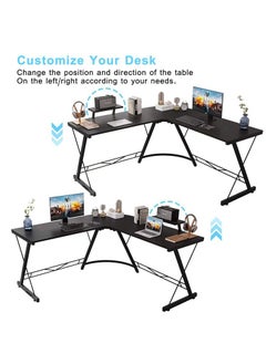ZUIHAO L Shaped Corner Desk Home Office Workstation with Large Monitor Stand  - Image 4
