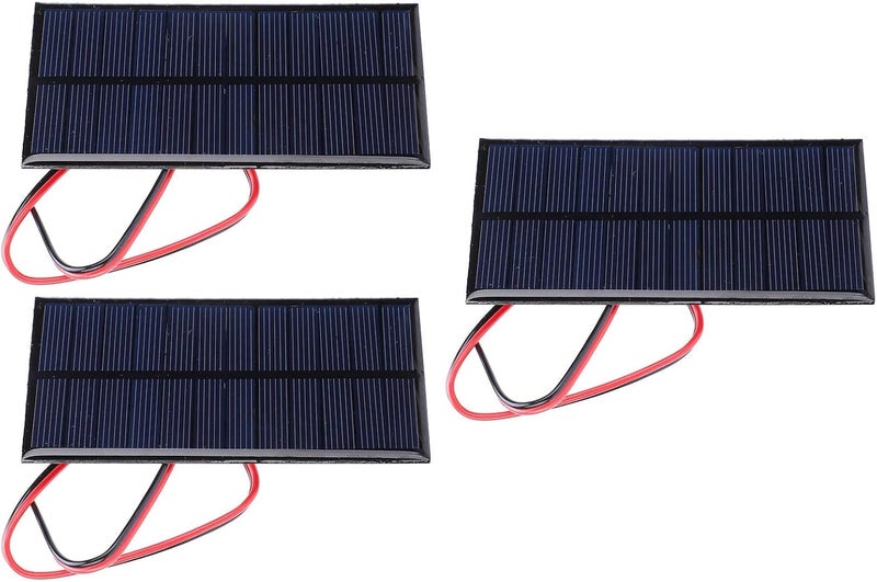 YDuupxe 3Pcs Outdoor Camping Solar Panels Mini Polycrystalline Silicon Solar Cell Modules 1W 6V DC Portable Power Supply for Outdoor Activities Phone Charging Emergency Power Backup - Image 2