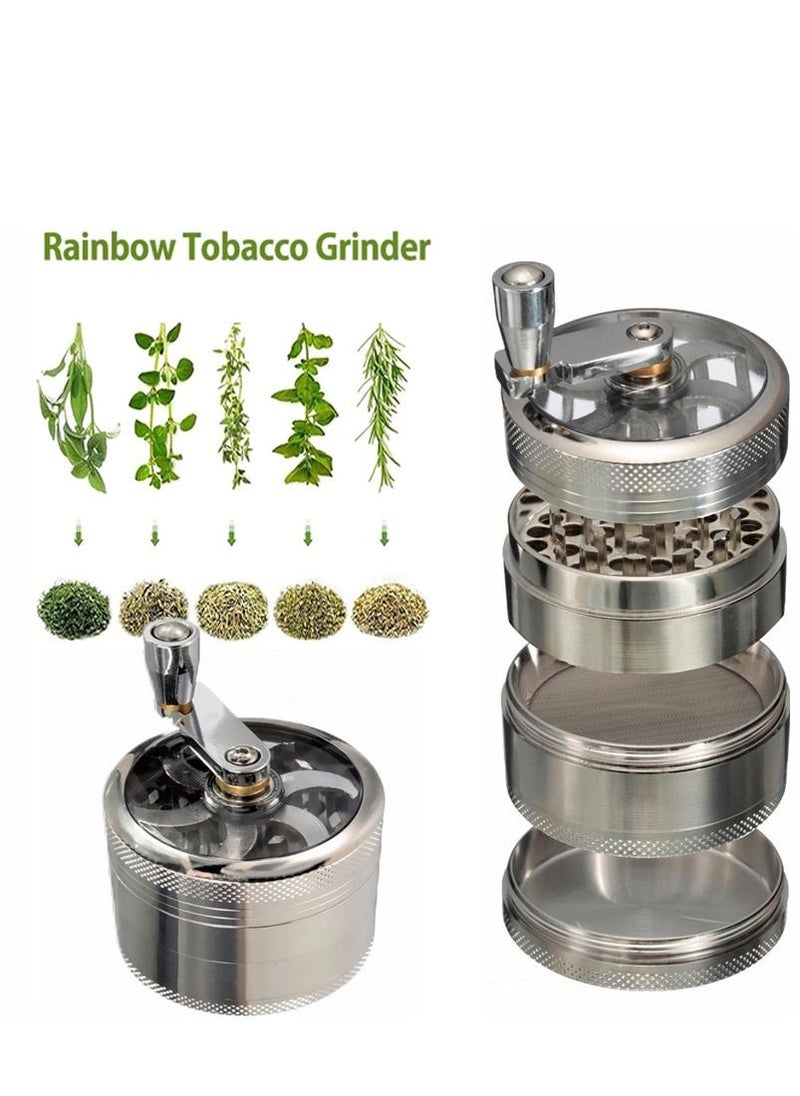 Generic 4 Layer Spice Crusher With Hand Crank Magnetic Lid  - Image 2