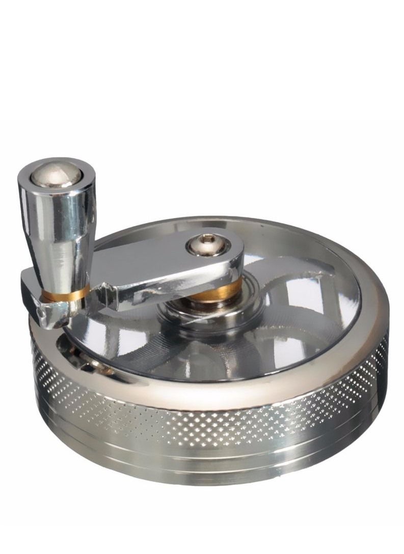 Generic 4 Layer Spice Crusher With Hand Crank Magnetic Lid  - Image 4
