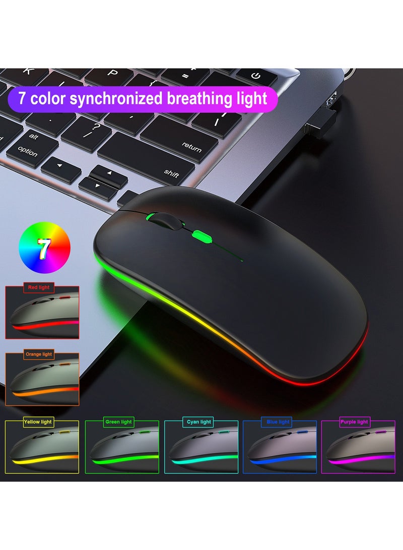 600.0 mAh M40 Ultra-Thin Wireless Mouse Black  - Image 2
