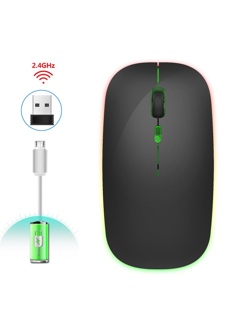 600.0 mAh M40 Ultra-Thin Wireless Mouse Black  - Image 3